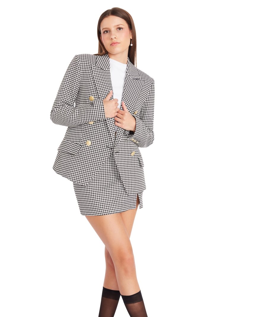 Black / White Steve Madden Naomi Women's Blazers | PH 2163JME